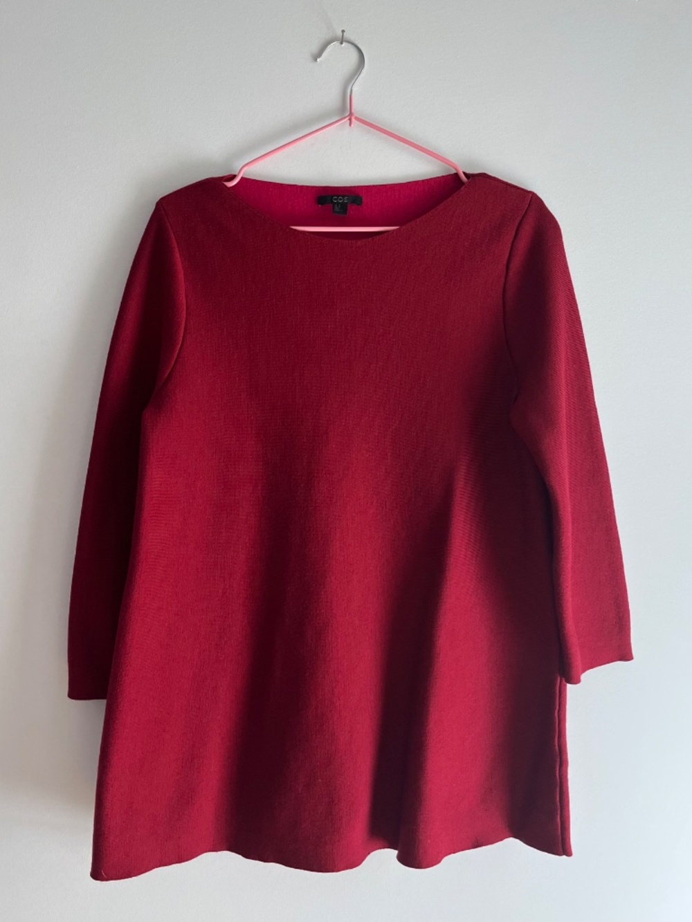 COS raspberry wool tunic - Size M